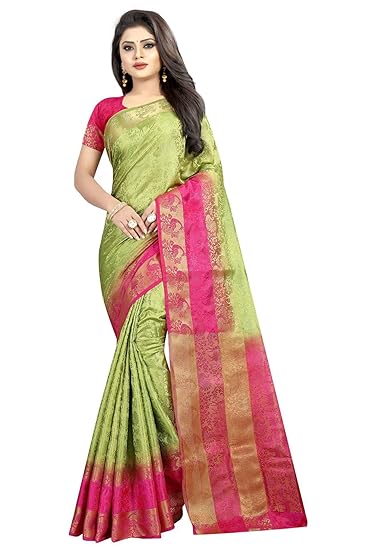 Women Emboss Silk Banarasi Saree