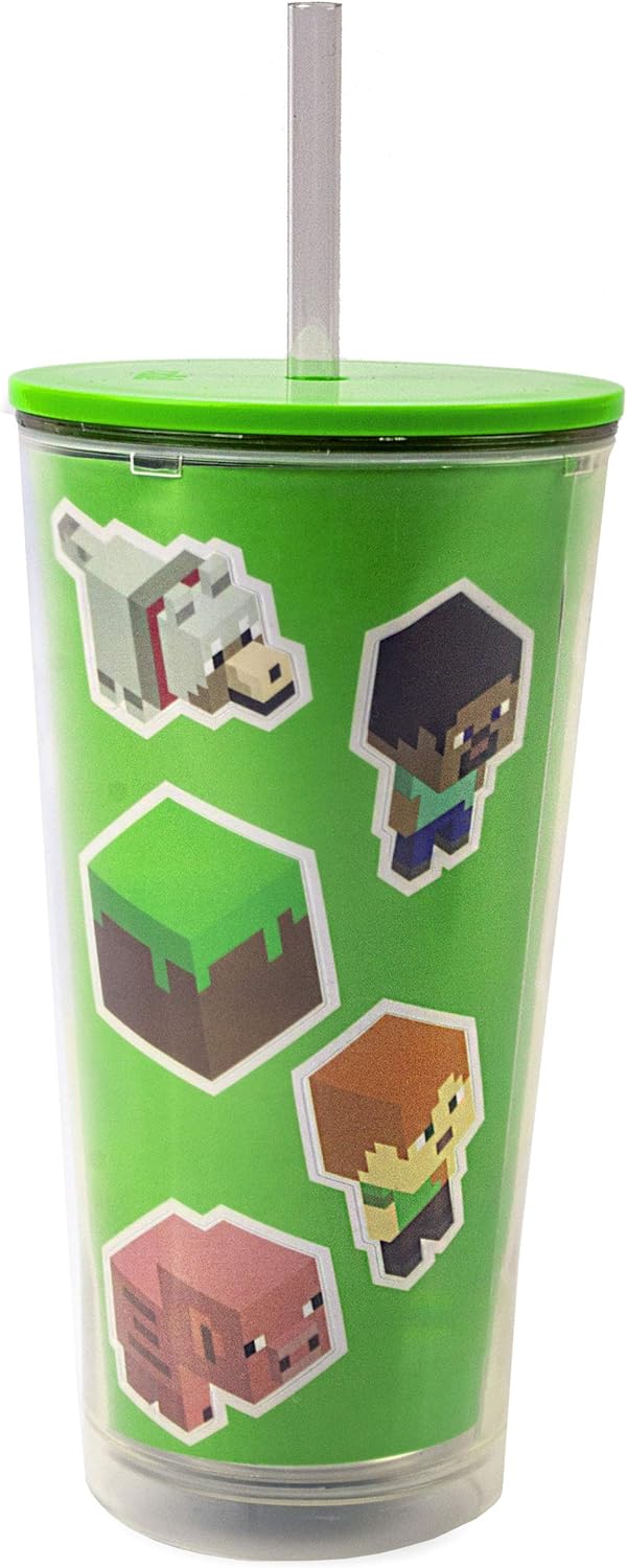 Minecraft Cup Personalised Creeper Zombie Kids Gamer Gift Drinks Bottle