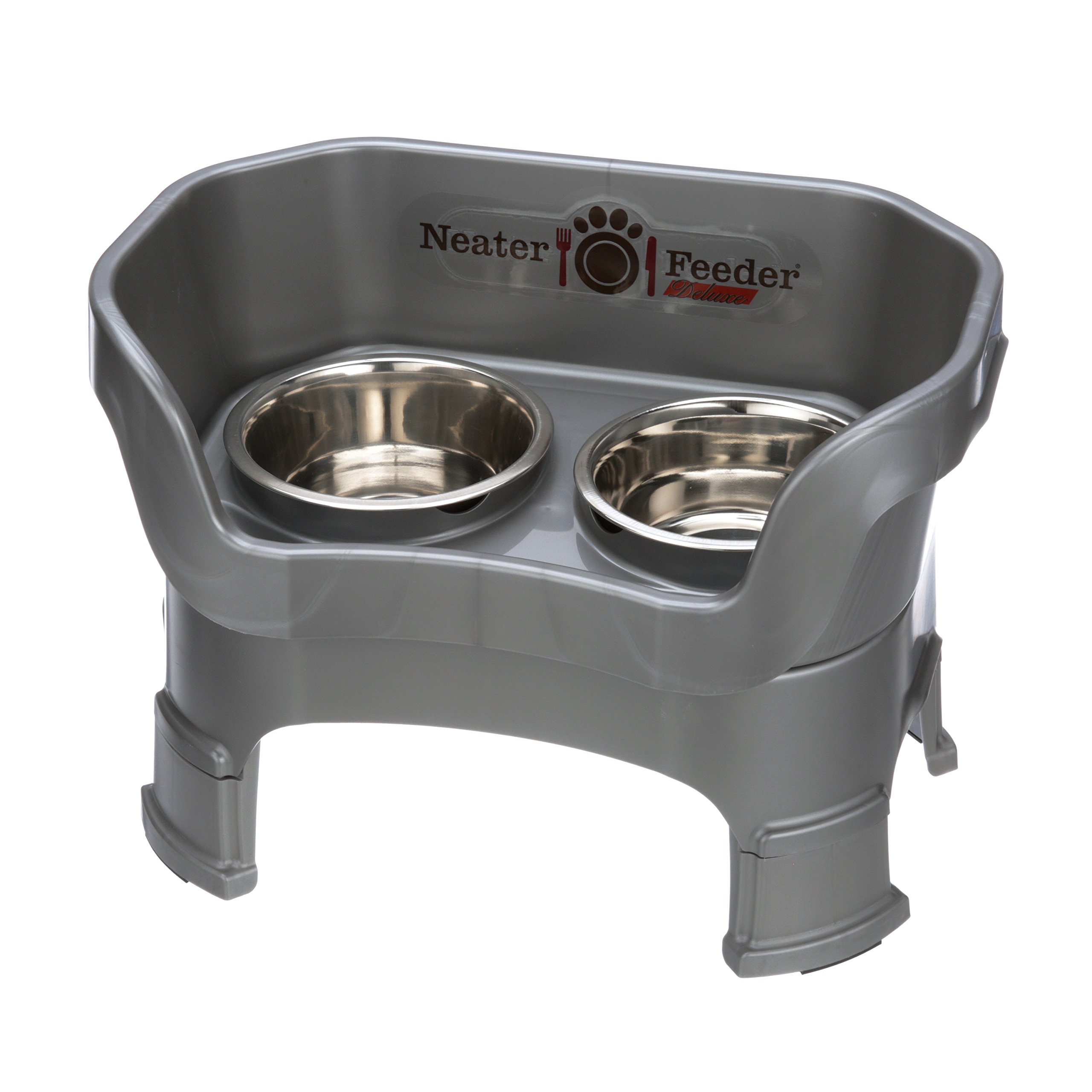Neater Feeder Deluxe With Leg Extensions Medium Gunmetal Grey