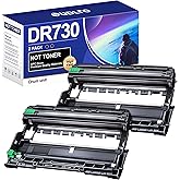 Compatible DR730 (Not Toner) Replacement for Brother Drum DR730 DR-730 Compatible with MFC-L2750DW HL-L2370DW MFC-L2710DW HL-L2350DW DCP-L2550DW Printer (2 Pack, Black)