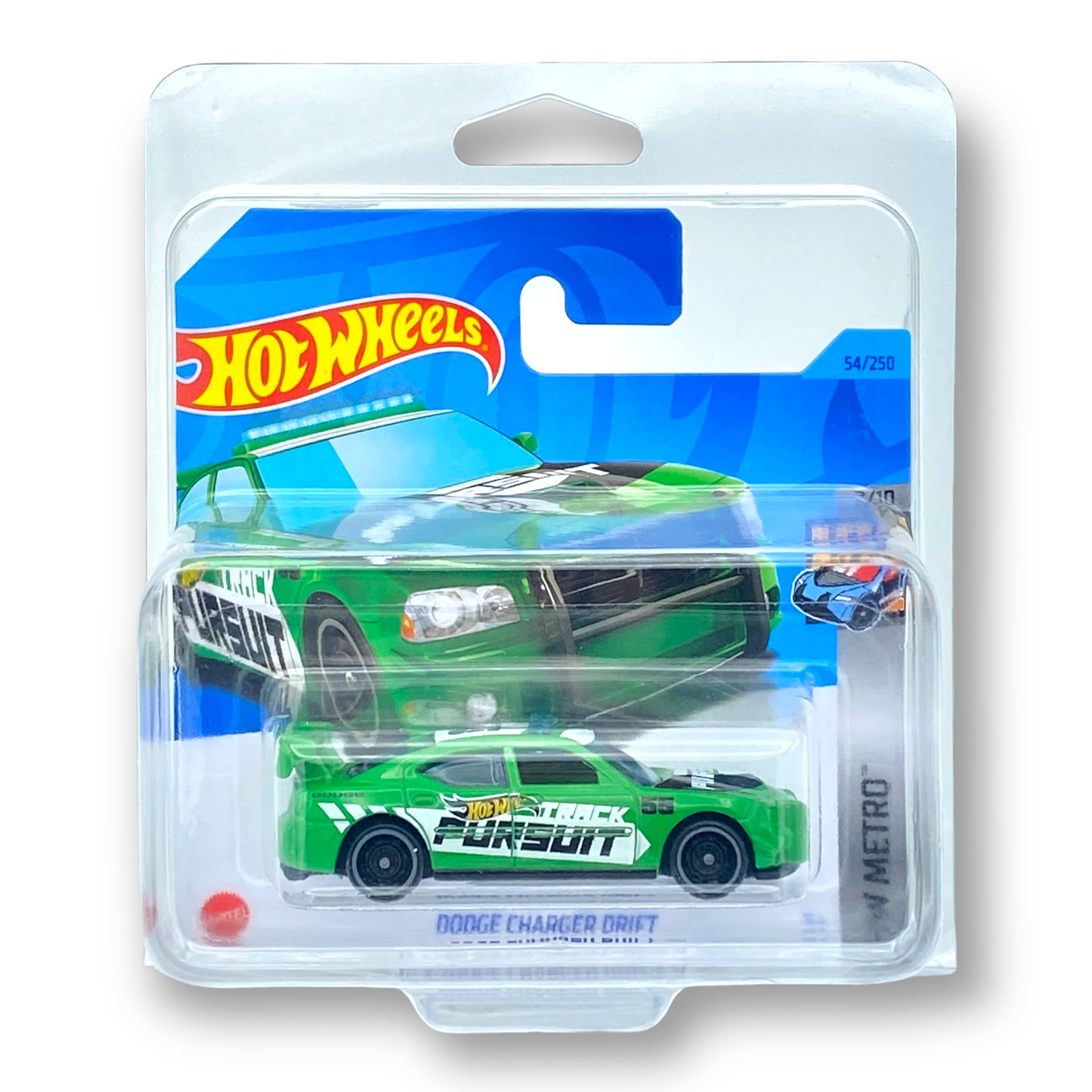Hot Wheels Dodge Charger Drift (Green) 2/10 HW Metro 2023-54/250 (Short Card) - COMES IN A KLAS CAR KEEPER PROTECTIVE COLLECTORS CASE - HKG92