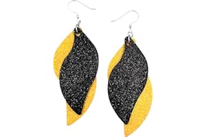 MALL OF STYLE Red & Black Earrings for Women - Green & Gold Earrings - Blue & Gold Earrings - Baseball, Football
