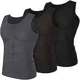 Toulite 3 Pcs Thermals for Men Tank Top Winter Thermal Sleeveles Shirts Men Underwear Tops Warm Undershirt Base Layer Vest