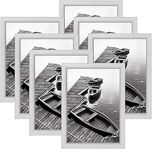 Giverny 5x7 Picture Frames Set of 7, Gray Photo Frames for Wall or Tabletop Display, Simple Design Glossy Finish Frame Perfect for Home Decoration, Office, Hotel and Various Ceremonies Praties