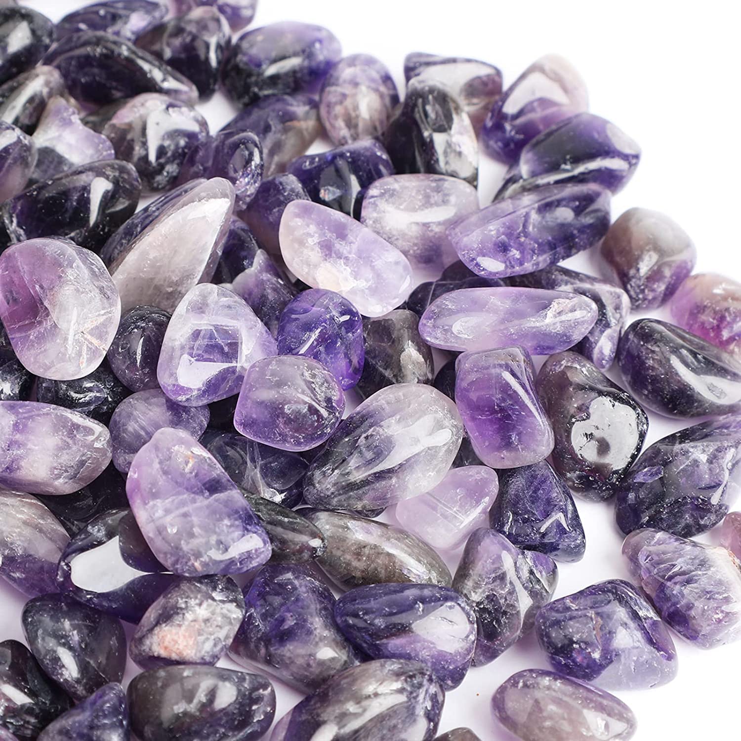 Natural Amethyst Crushed Stone 200 g, Crystal Debris, Purification Stone, About 85 Pieces, Garden Fish Tank Decoration, Landscape, Flower Bed, Vase, DIY Home Decoration (Purple)