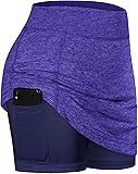 BLEVONH Womens Summer Tennis Skirts with Shorts