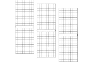 Econoco Portable 2’ X 6’ Black Grid Panels - Pack of 3 - PGP26B
