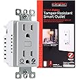 Enbrighten Zigbee Smart Light Outlet Receptacle, Tamper-Resistant, Pairs Directly with Echo 4th Gen/Echo Show 10 (All)/Echo S