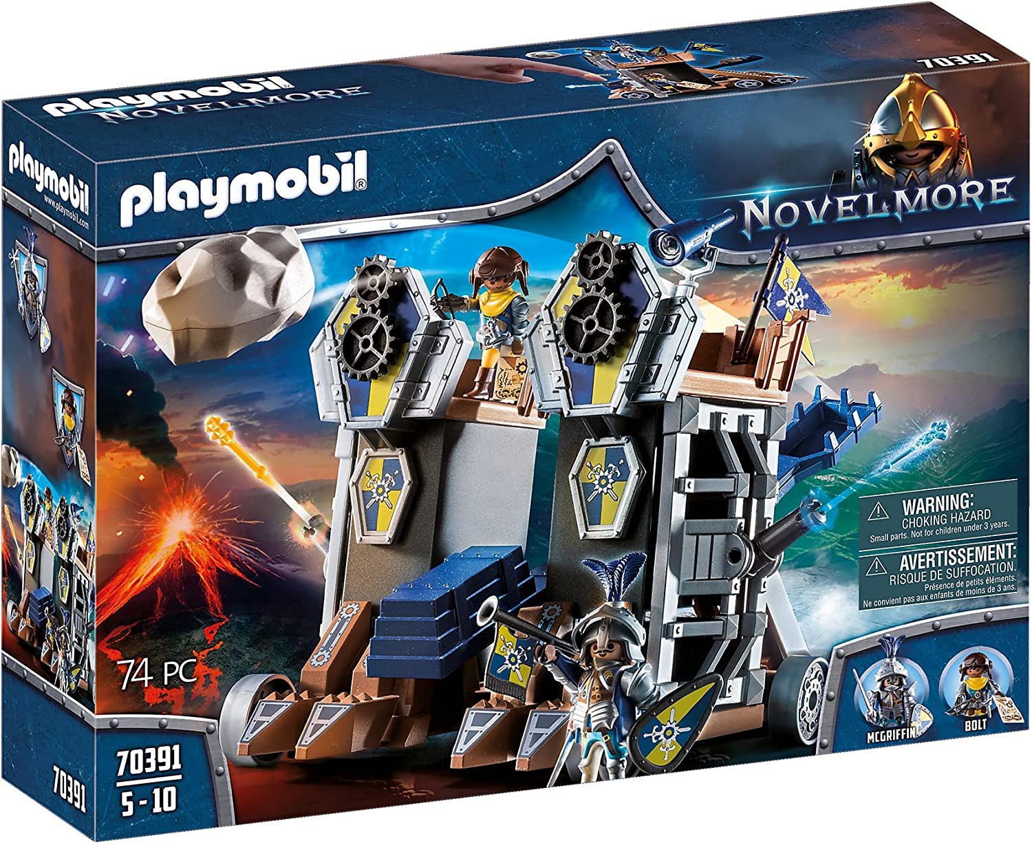 Playmobil 70391 Novelmore Knights Mobile Fortress with Water Cannon, for Children Ages 4-10