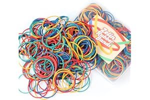 zelin 100 Pcs Rubber Bands, Office Supplies, Boxed Colorful Rubber Bands for Bracelets, Money, Crafts, Mail Sorting, File Bundling