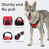Belababy Dog Harness Front Clip No Pull Reflective Adjustable Red L view 3