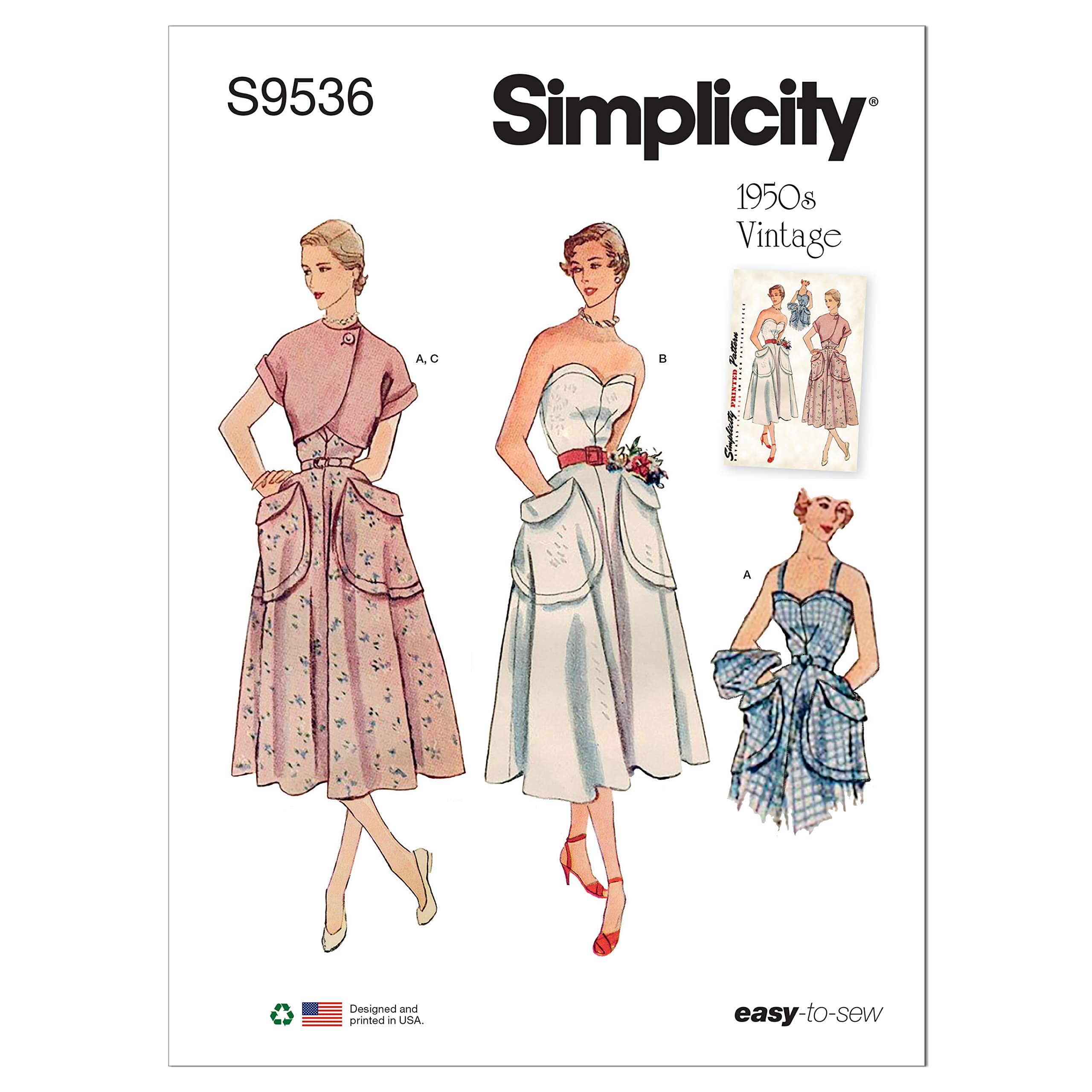 Simplicity SS9536H5 Misses' Sundress and Bolero H5 6-8-10-12-14