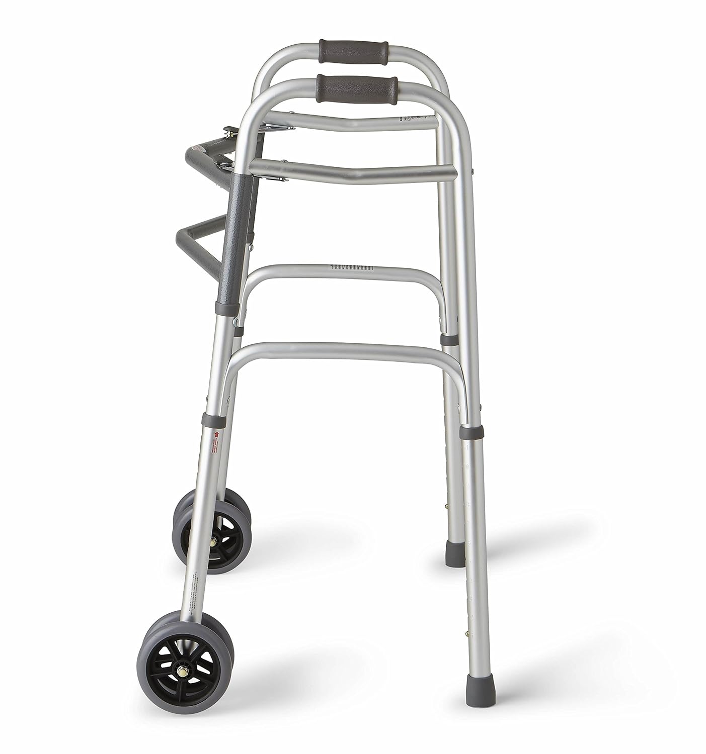 Medline Heavy Duty Bariatric Folding Walker with 5" Wheels with Durable Plastic Handles: Health & Personal Care