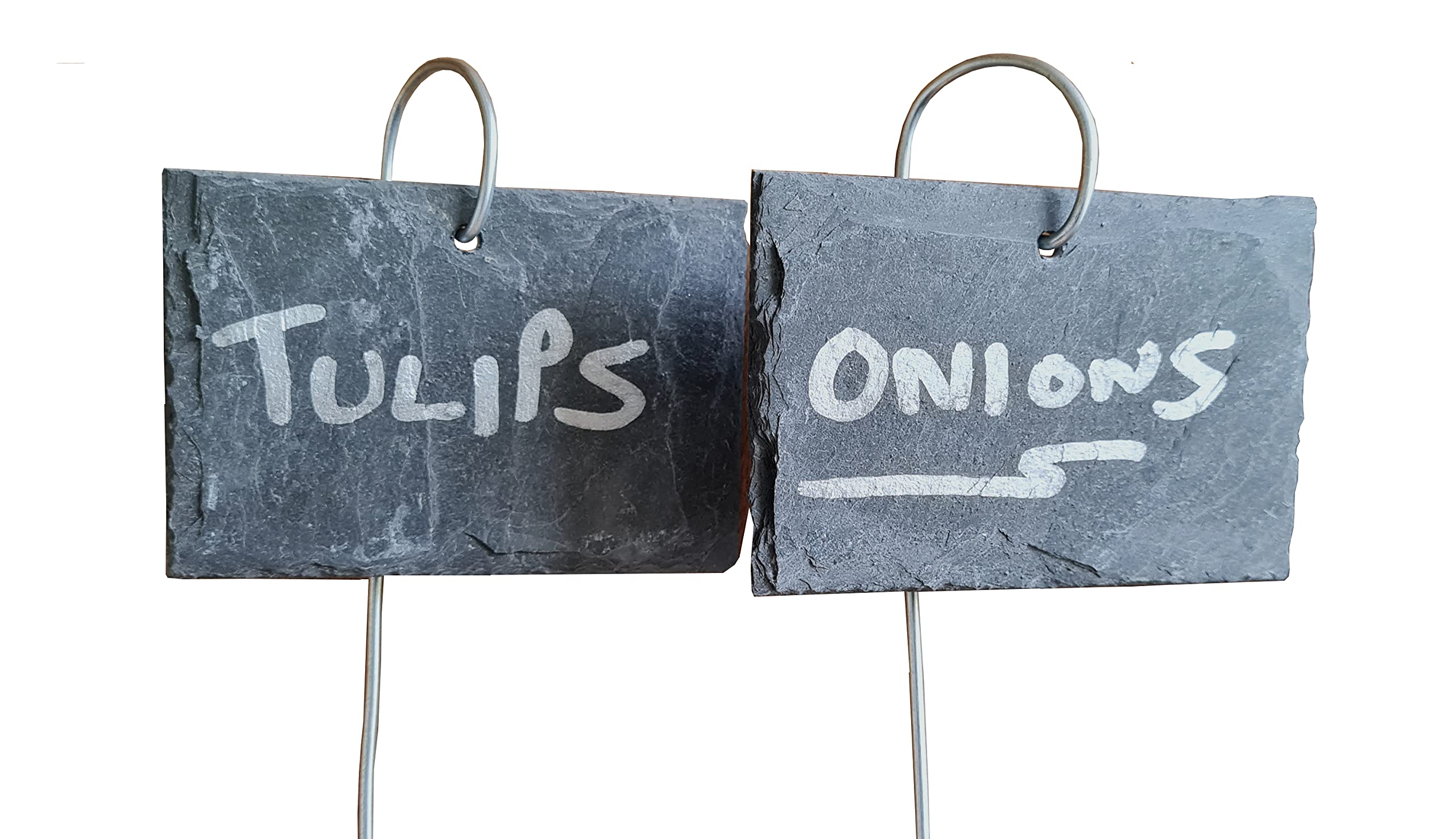 10 x Slate Hanging Plant Labels Tags Plant Markers Garden Greenhouse Vegetables Allotment 10cm x 6cm Landscape