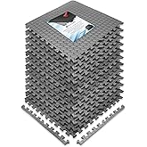 REALIKE Multipurpose Exercise Mat, Gym flooring Mat, EVA Foam Interlocking Tiles Floor Mat Protective Flooring for Gym Equipm