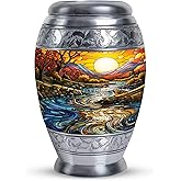 KARYLIZ River Urn for Ashes for Women, Memorial Keepsakes for Ashes - Small Cremation Urns for Mom - Sunset Urn for Adult Woman - Funeral Urns 3 Inch