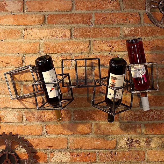 Portabottiglie da soffitto, portabottiglie da Vino sospeso, portabottiglie da Vino sospeso Regolabile in Altezza da 11,8-23,6 Pollici, portabottiglie da Vino Nero Perfetto per la Cucina del