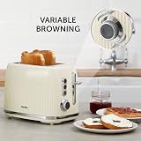 Breville Bold 2 Slice Toaster High Lift Wide Slots Cream Silver Chrome VTR003 view 4