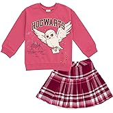 Harry Potter Hedwig Girls Fleece Sweatshirt and Pleated Skirt Little Kid to Big Kid Sizes (4-14-16)