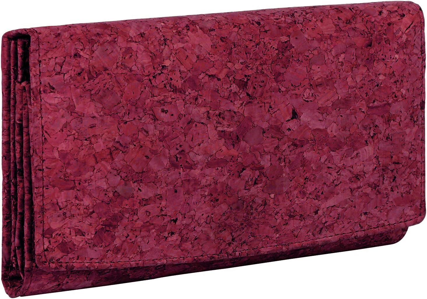Hudson & James Ladies Designer Cork Vegan RFID Blocking Shield Card Holder Wallet Purse Multi Credit Card Women Clutch Wallet with Zip Pocket (Cork Pink)