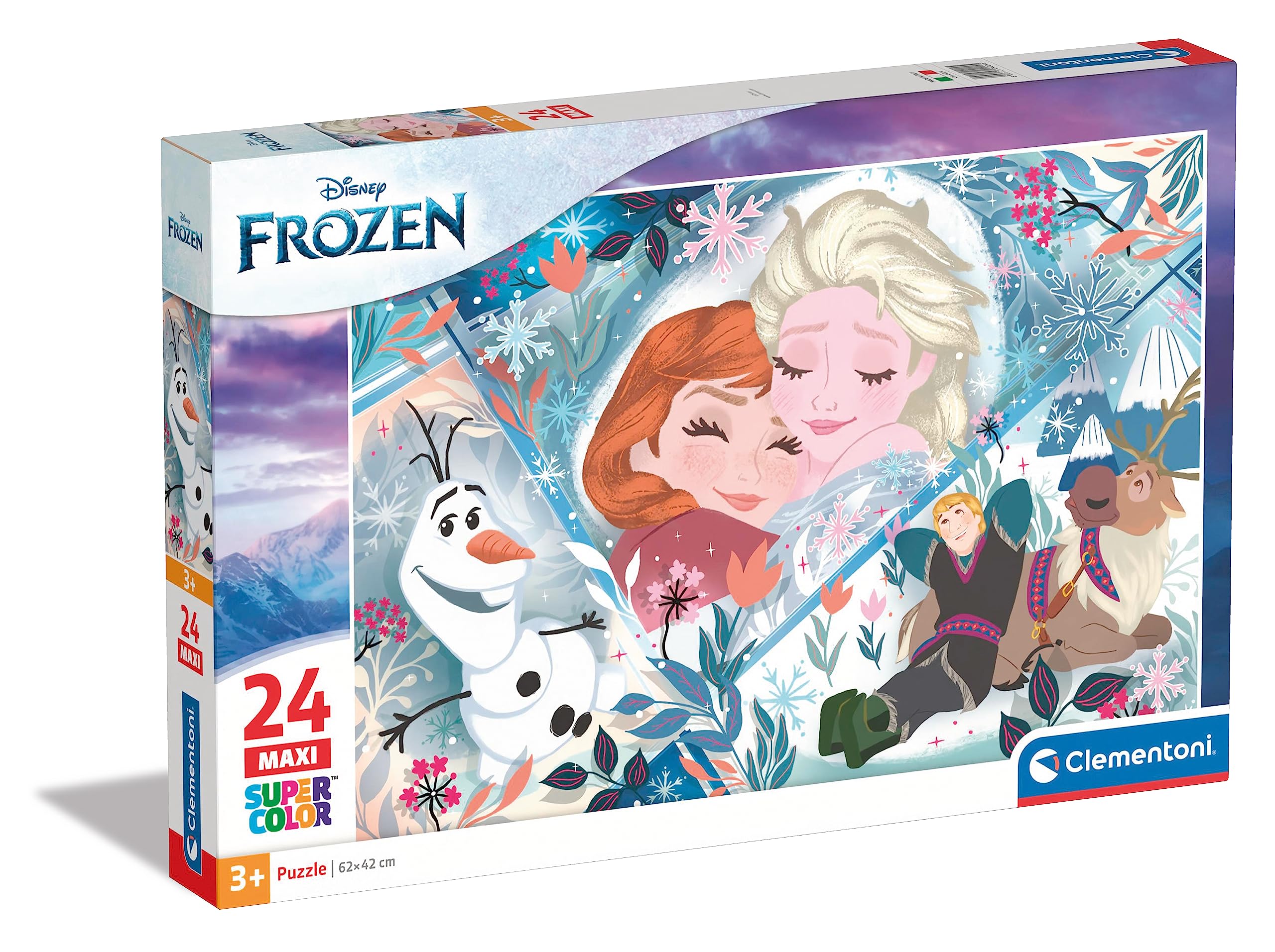 Clementoni - 24224 - Supercolor Puzzle Disney Frozen 2-24 Maxi Pieces - Jigsaw Puzzle For Kids Age 3