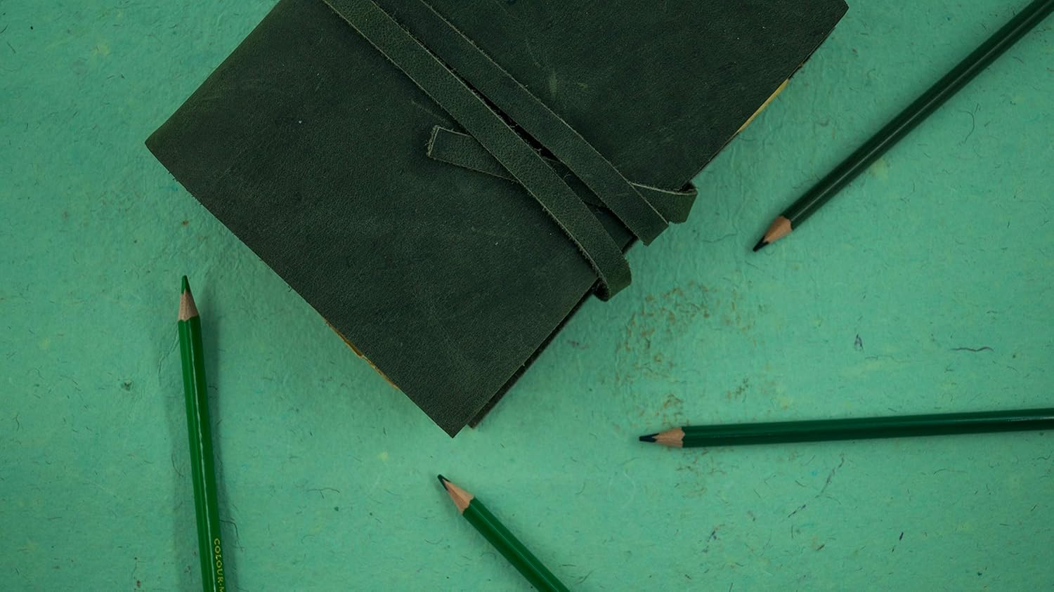 OVERDOSE Deckle Green Leather Journal - Image 5