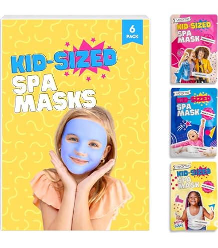 peach and Kids Face Mask, Spa Day Kit for Girls, Korean Skincare