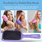 LORSEX 2 Pack Large Paddle Hair Brush Detangler Water Wet Dry Pink Purple view 2