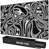 Rinaze Large Gaming Mouse Pad with Superior Micro-Weave Cloth, Extended Desk Mousepad with Stitched Edges, Anti-Slip Keyboard