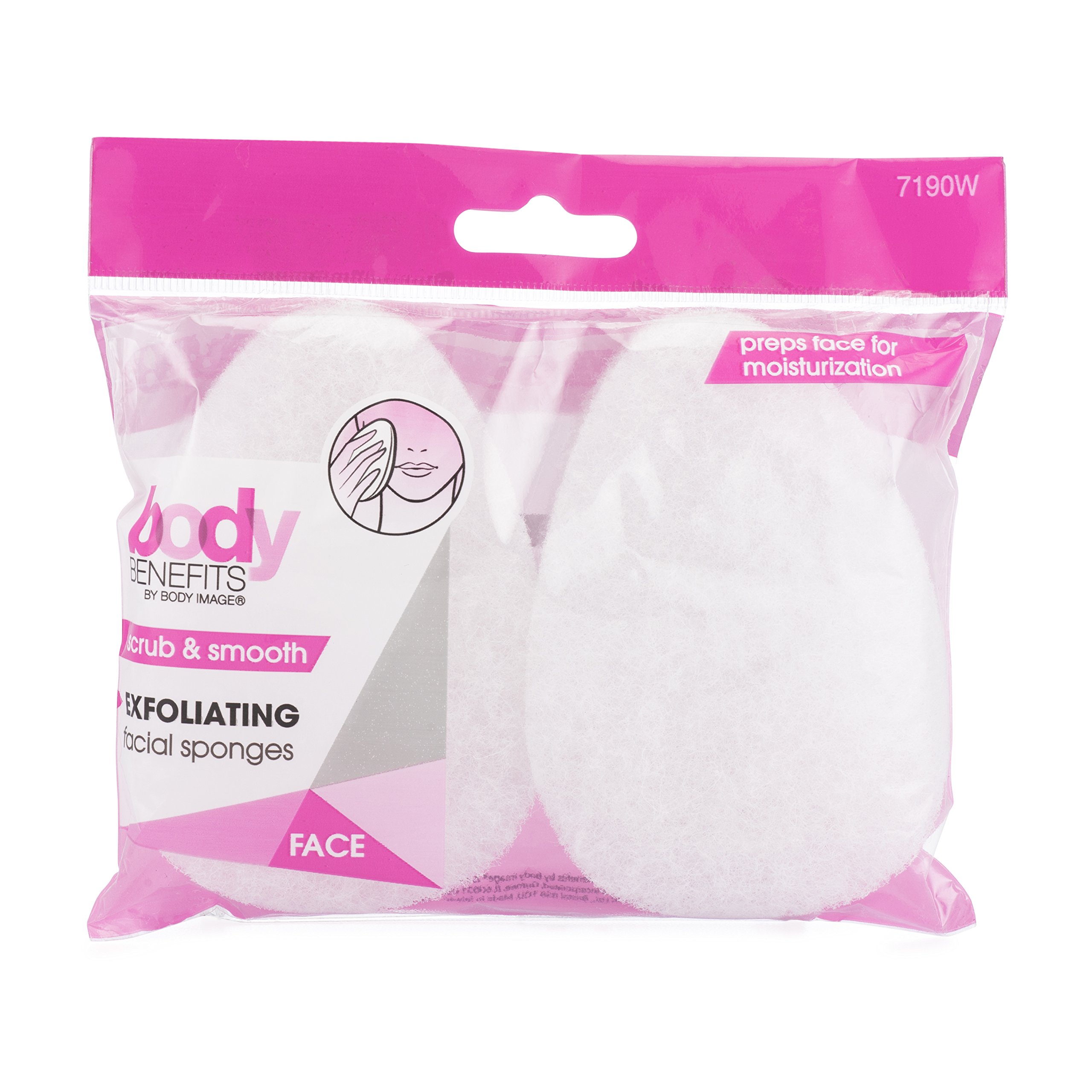 Body Benefits Exfoliating Facial Scrub Sponges, 0.03 Pound (Pack of 36