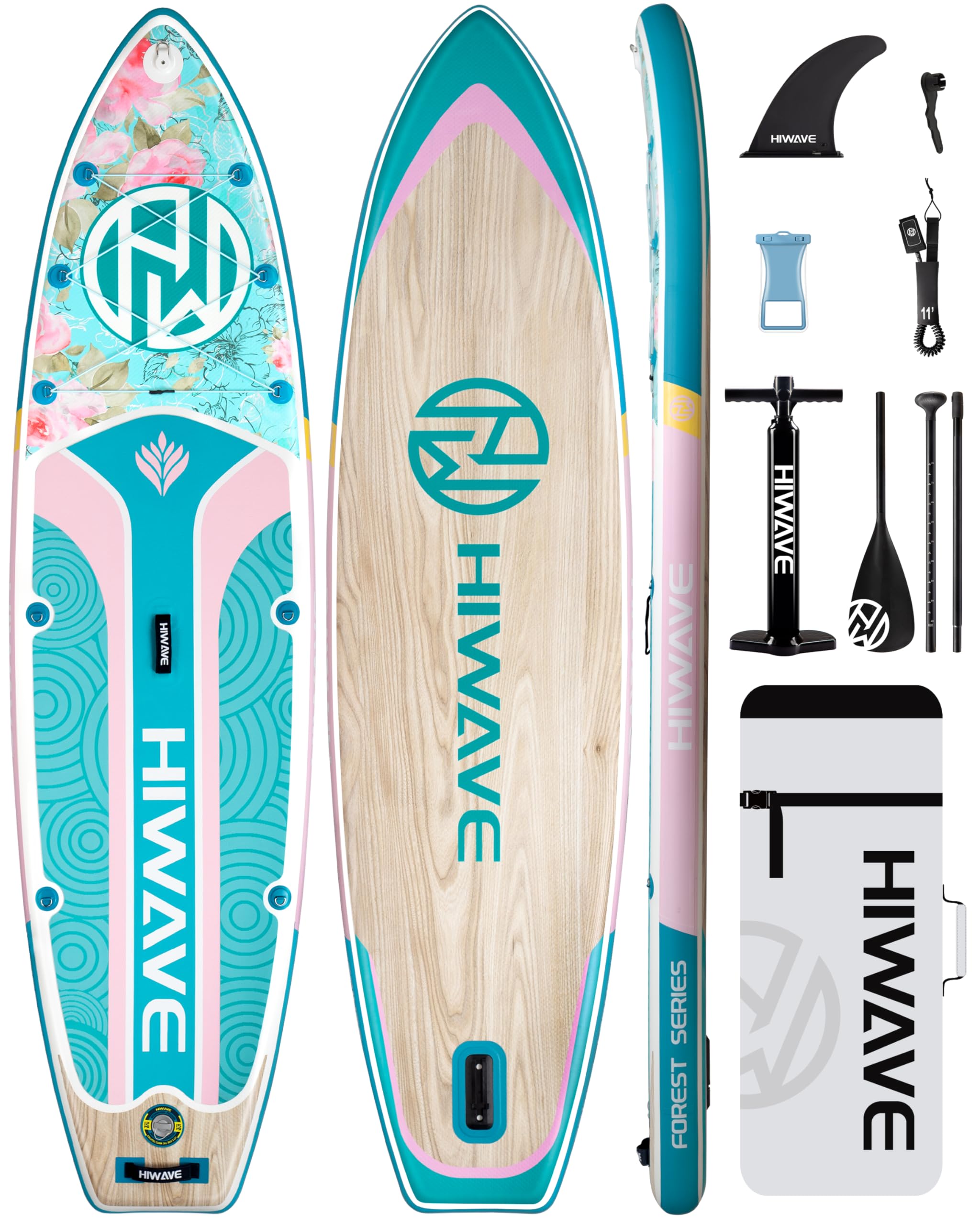 Hiwave Inflatable Paddle Board 11 '* 34 "* 6" Extra