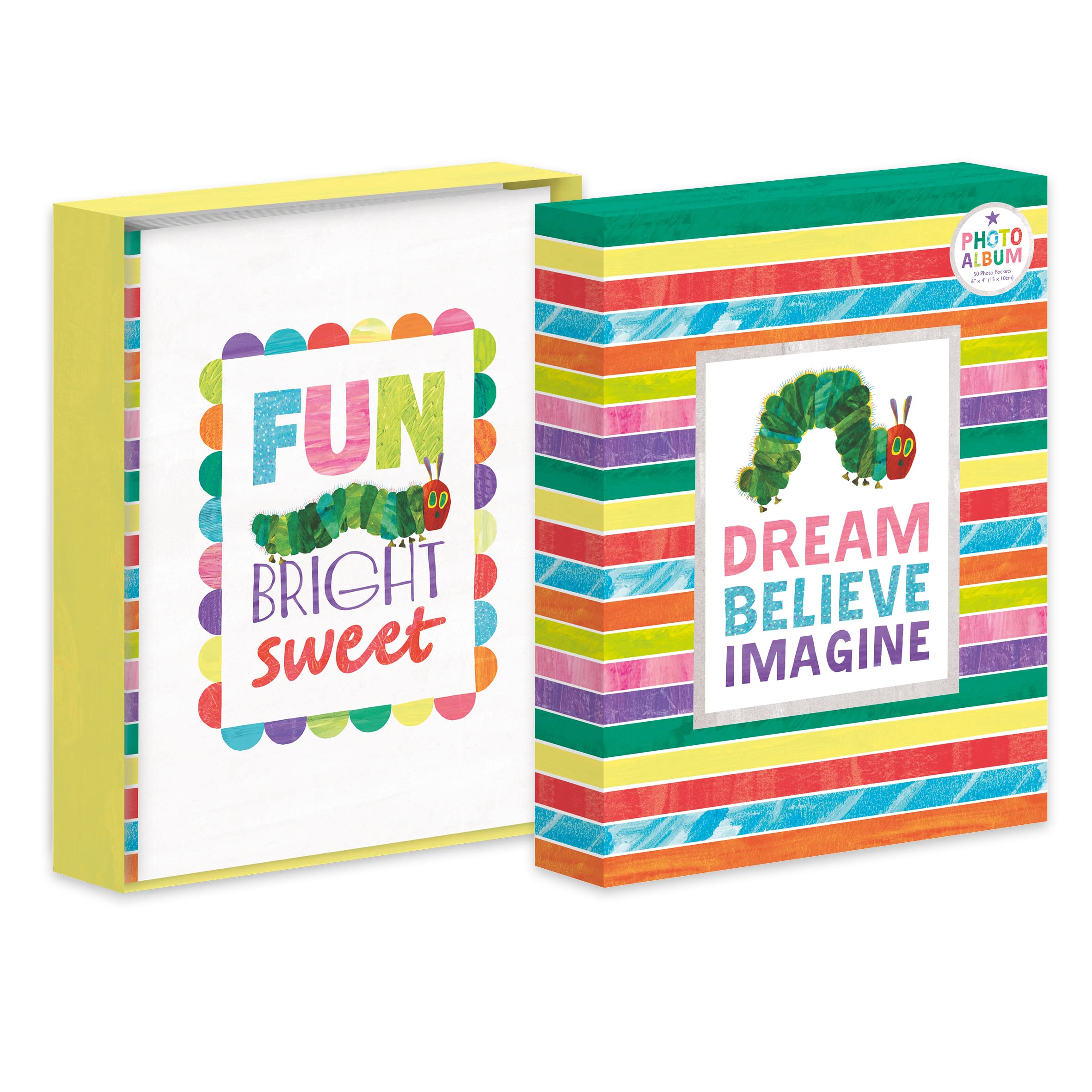 Portrait Photograph Album in Gift Box by Robert Frederick - Very Hungry Caterpillar Design - Holds 100 Photographs