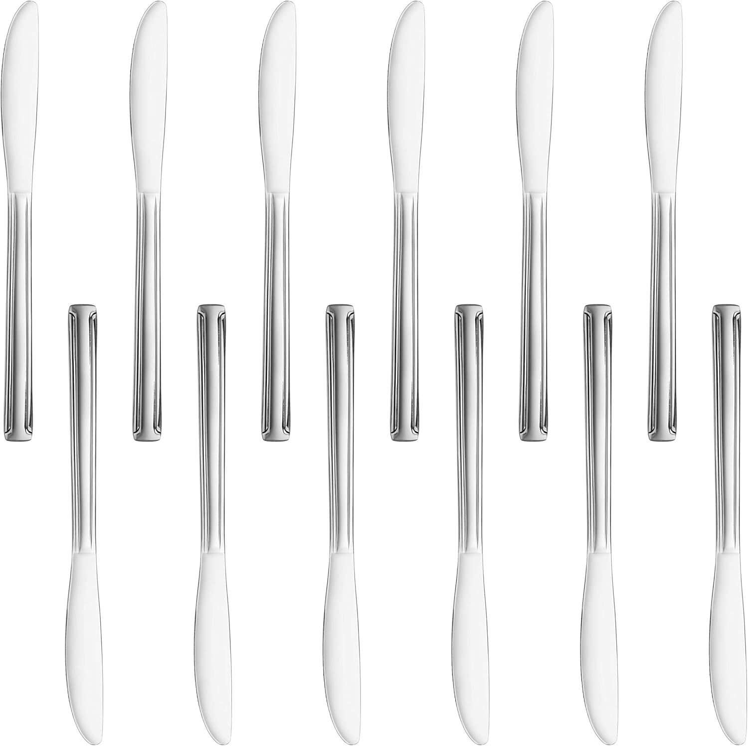 New Star Foodservice 58802 Dominion Pattern, 18/0 Stainless Steel, Dinner Knife, 8.2-Inch, Set of 12: Kitchen & Dining