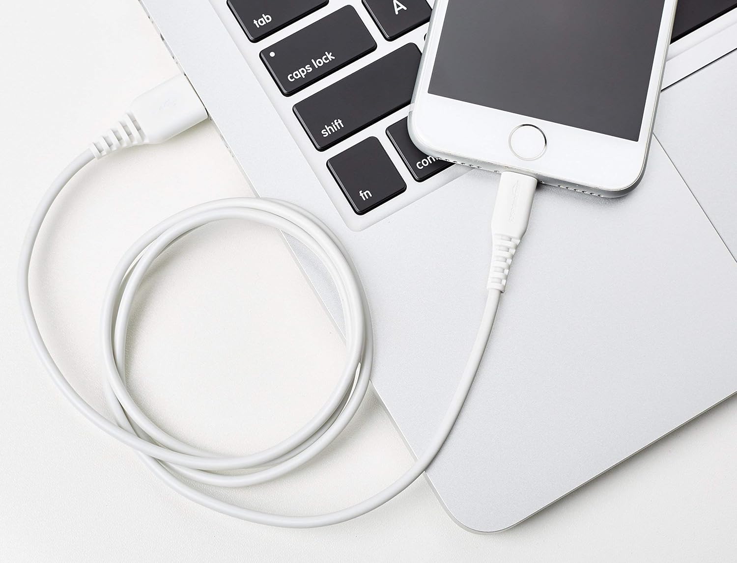 Basics MFi-Certified Lightning to USB A Cable for Apple iPhone and iPad - 3 Feet (0.9 Meters) - White