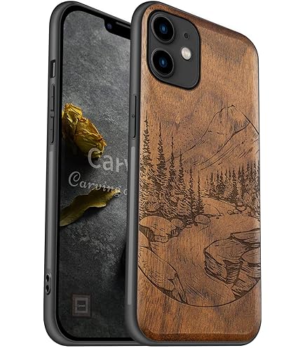 【素敵✨】 Wood Case Compatible iPhone 11 ケース Amazon.com: Carveit Wood Case for iPhone 11 Case [Natural Wood