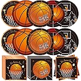 UROINEPA Basketball Birthday Party Decorations 100Pcs Basketball Sports Theme Birthday Party Supplies Basketball Plates and Napkins Basketball Party Favors for Basketball Party Decorations
