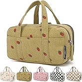 QYQMEYQ Large Pencil Case Pouch, Extra Big Pencil Bags with Zipper, Cute Corduroy Pencil Pouch with 5 Compartments, Pen Bag Wide Opening, Pencil Pouch Organizer, Pencil Box for Teen Girls Adults