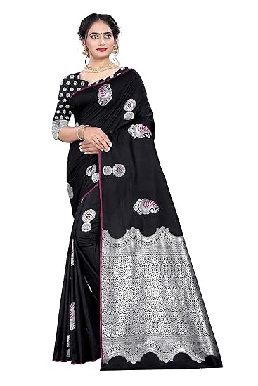 Shiv Textiles Silk Saree with Blouse Piece