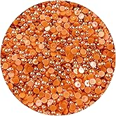 1500pcs 4mm Half Pearl Orange AB Flatback Beads for Crafts DIY Round Plastic Half Flat Back Pearls Loose Bead for Cup Shoes Wedding Dress Decoration Nail Art…