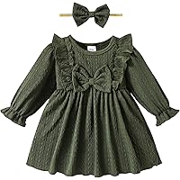 Amazon.com: Karuedoo Toddler Baby Girl Velvet Ruffle Long Sleeve Dress  Christmas Birthday Party Wedding Dresses Fall Winter Clothes (A-Green, 9-12  Months): Clothing, Shoes & Jewelry