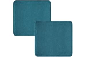 OutdoorLines Faux Linen Outdoor Cushion Covers Replacement 24"x24"x4", Waterproof Patio Cushion Cover for Outdoor Furniture, Outdoor Seat Cushion Covers for Patio, Garden (Set of 2, Teal, Cover Only)