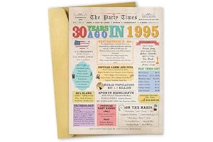 OJsensai Happy 30th Birthday Gifts for Him Her Friends, Vintage 30 Years Old Birthday Card for Husband Wife, Big Thirty Bday Decorations for Women Men