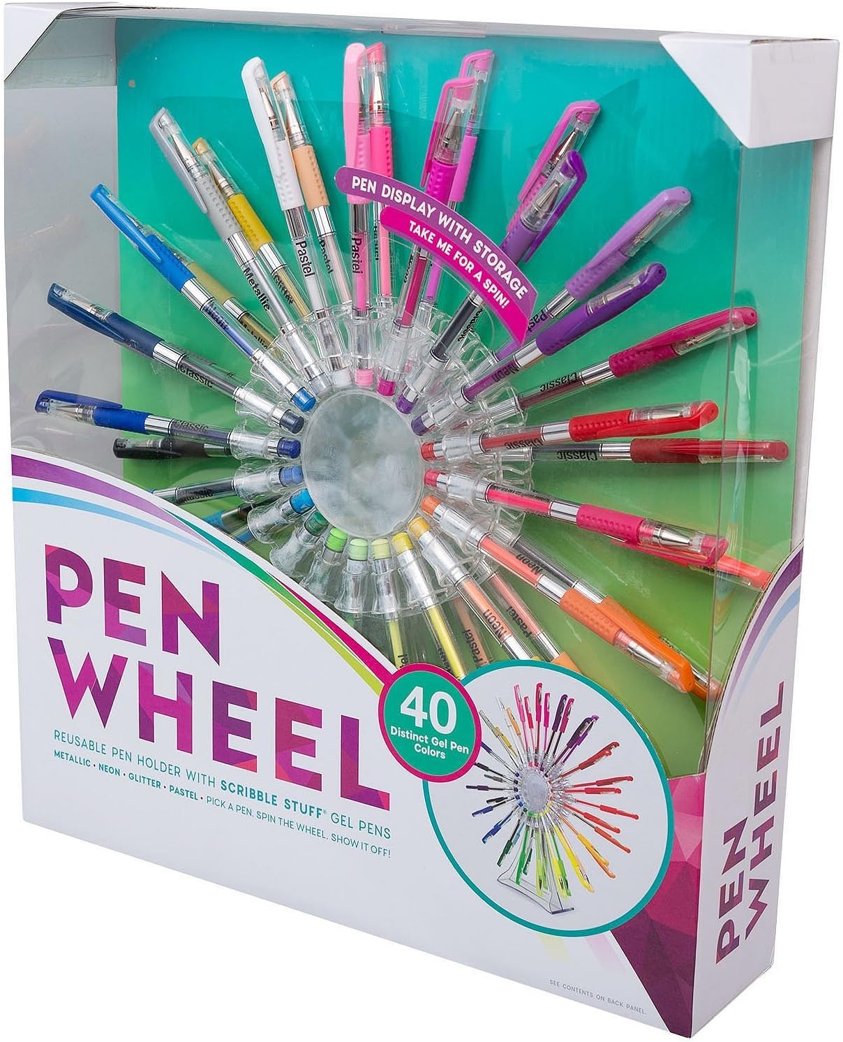 Amazon 落書きstuffペンホイール再利用可能なペン表示 40 Ct Gel Pens ジェルインクボールペン 文房具 オフィス用品