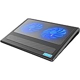 Laptop Cooling Pad, TeckNet Portable Ultra-Slim Quiet Laptop Notebook Cooler Cooling Pad Stand with 2 USB Powered Fans, Fits 12 -16 Inches