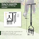 DIVCHI Lawn Aerator Manual Heavy Duty With 4 Hollow Tines Long T-Handle view 5