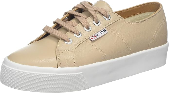 womens 2730 leather nappaleau sneakers in rose gold & white