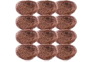 ASAKKURA 16Pcs Artificial Bird Nest Decorative Plates Brown Craft Supplies for Easter Garden Party Table