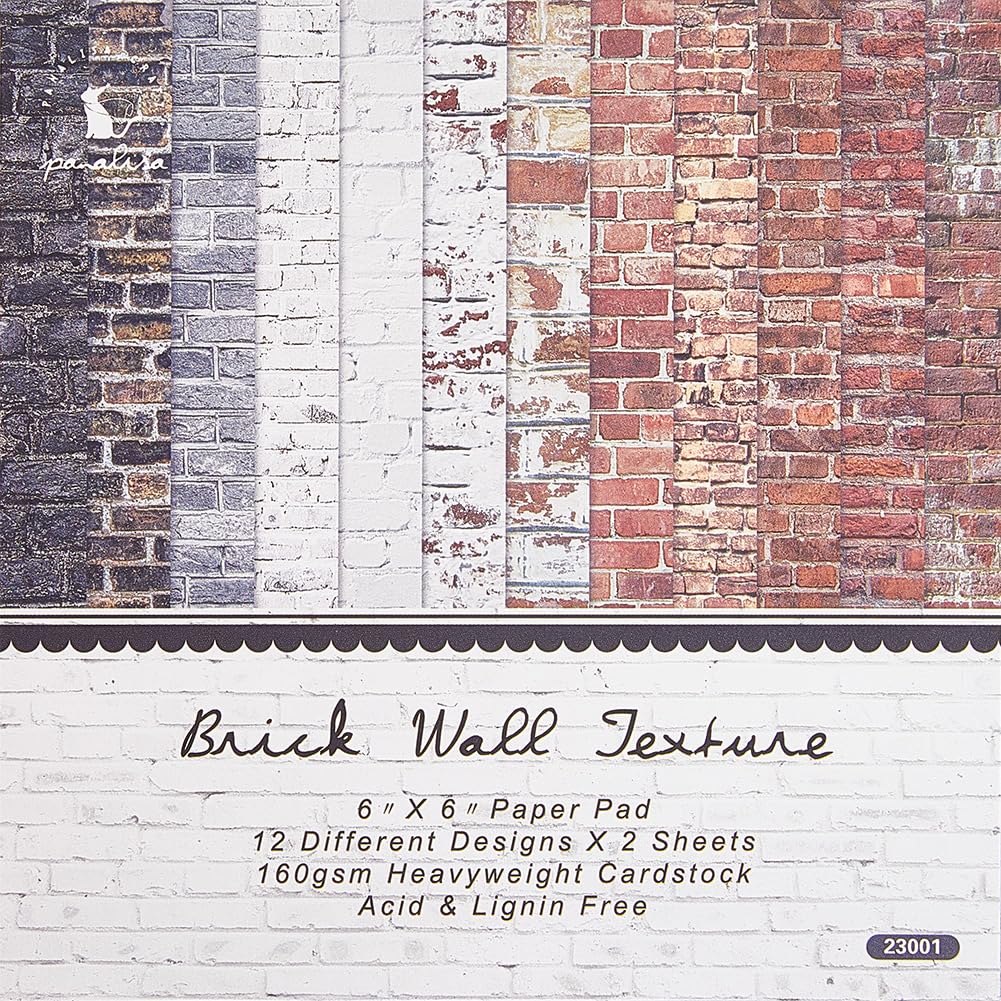 CRASPIRE 24-Pack Scrapbook Paper - 6x6" Single-Sided Colorful Origami Paper for DIY Album, Scrapbook Background, Junk Journal, Craft, Art, Photo Album