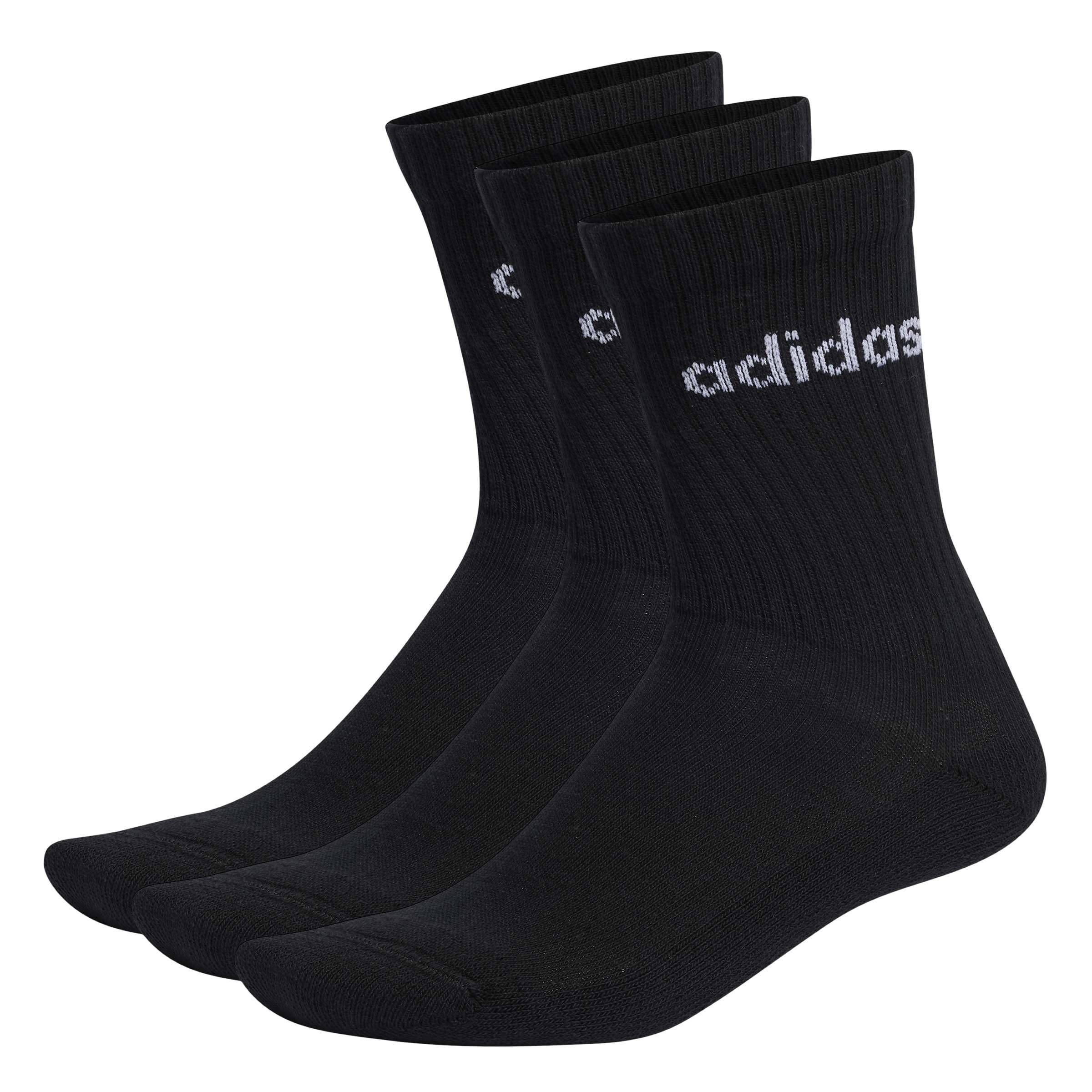 adidas Unisex Kids Linear Crew Cushioned Socks 3 Pairs Socks
