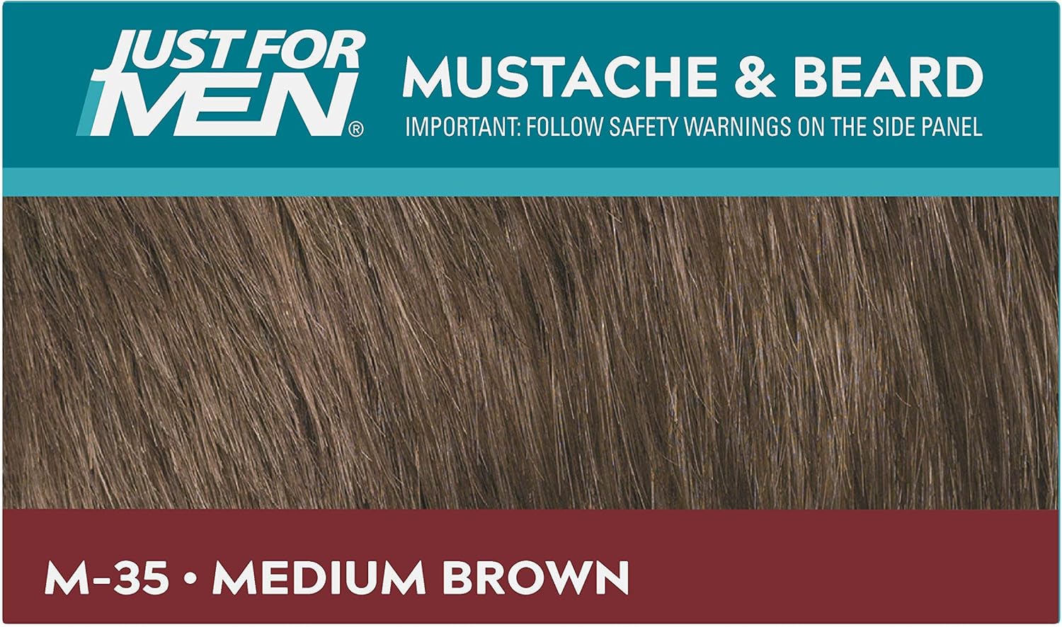 Just for Men Brush in Color Gel Mustache & Beard Medium Brown M-35 - Image 4